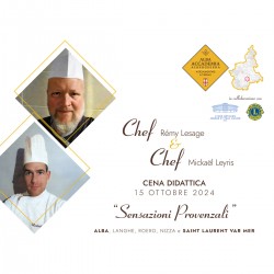 15/10/2024 Cena didattica con Chef Lesage Rémy & Chef Mickaël Leyris "SENSAZIONI PROVENZALI"